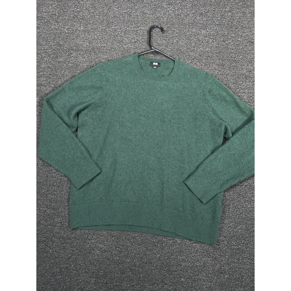 Uniqlo Sweaters - Uniqlo Sweater Women's Large Green 100% Cashmere Pullover Crewneck Preppy